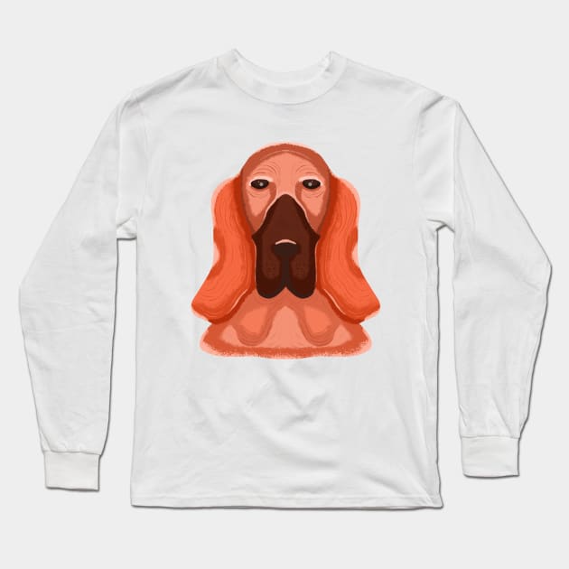 Bloodhound dog Long Sleeve T-Shirt by happymonday